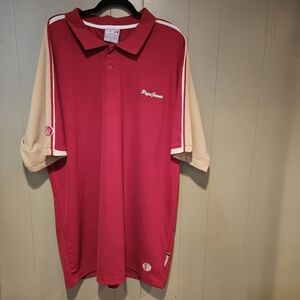 Pepe Jeans Polo Shirt, Mens, Size 3X, Red & Beige, Golf, Summer, Travel